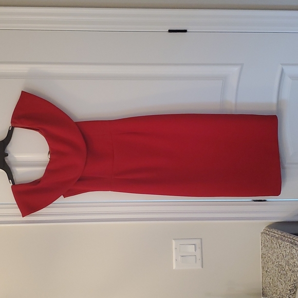 Zara Red Off the Shoulder Dress - Picture 5 of 6